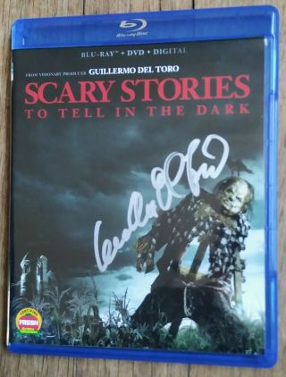 Guillermo Del Toro " Autographed " Scary Stories To Tell In The Dark Blu Ray/dvd