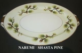 1958 Narumi Fine China Shasta Pine 15 " Oval Platter Could Match Lenox Pine Cone
