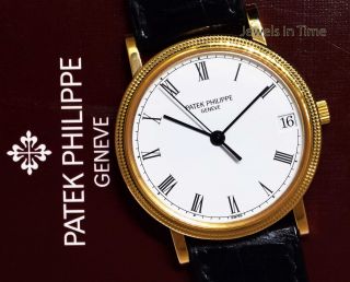 Patek Philippe 3802/200 Calatrava 18k Yellow Gold Automatic Watch & Box 3802 2