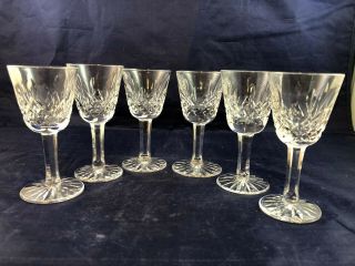 Set Of 6 Waterford Crystal Lismore Small Cordial Liqueur Glasses