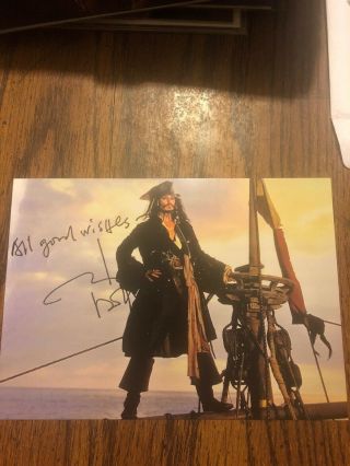 Johnny Depp,  Pirates Of The Caribbean Signed Autograph 6x8