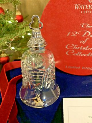 Waterford Crystal 1st Edition 12 Days Of Christmas Bell Partridge In A Pear Tree