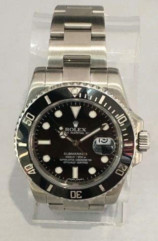Rolex ♛ Submariner Date 116610LN Stainless Steel,  Black Face Men ' s Luxury Watch 2