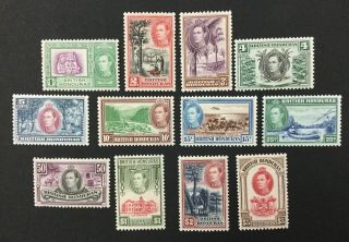 British Honduras 115 - 126,  1938 Kgvi Set Of 12,  Fvf,  Mh.  Cv $80.  40.  (bjs).