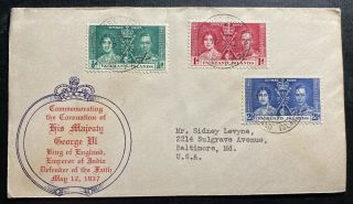 1937 Falkland Island Coronation Of King George Iv & Queen Elizabeth To Usa