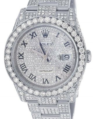 Rolex Datejust Ii 41mm Iced Out Dial 100 Natural Diamond Men 