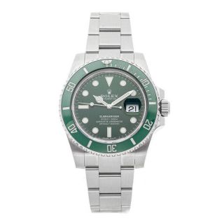 Rolex Submariner Hulk Auto 40mm Steel Mens Oyster Bracelet Watch Date 116610lv