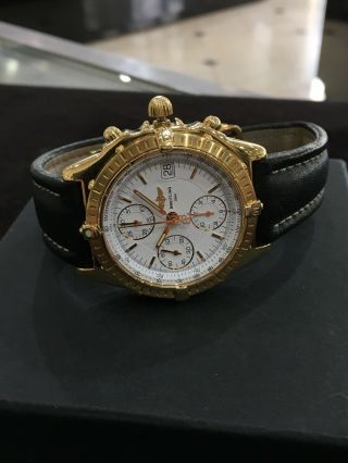 Breitling Chronomat 18k Yellow Gold Automatic Watch Exc Cond K13050.  1