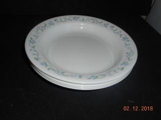 12 Corelle Country Cottage Flat Rimmed Soup Bowls 8.  5 Inch.