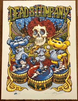 Dead And Company Poster Print Wrigley Field Cubs Aj Masthay Signed/1500 Garcia