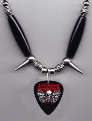 A7x Avenged Sevenfold Deathbat Guitar Pick Necklace