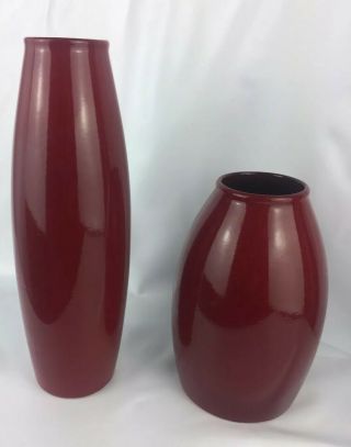 Scheurich Vase,  Red,  Porcelain,  Made In Germany 629 - 18,  629 - 27