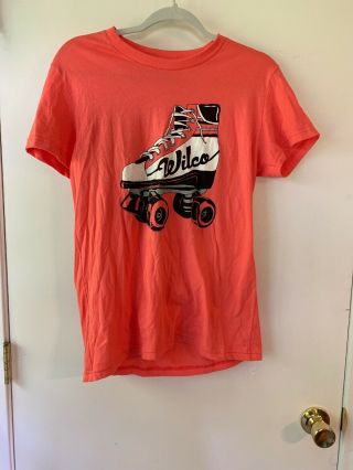 Wilco Roller Skate Band Tee Shirt Women’s Size X Large Xl Orange Euc