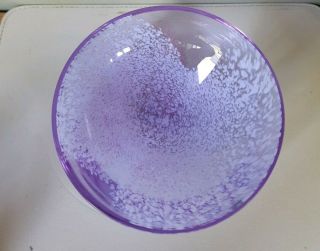 Caithness Glass Scotland Hand Crafted Lilac/White Medium Bowl 2