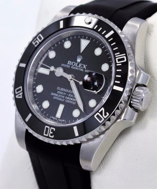 Rolex Submariner 116610 Date Ceramic Bezel Rubber B & Oyster Bracelet Watch