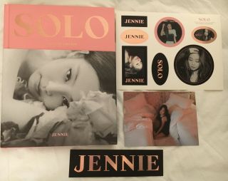 Blackpink Jennie Solo Special Edition Photobook,  Stickers,  Postcards