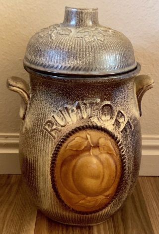 Rumtopf Brown Large Jar With Lid West Germany