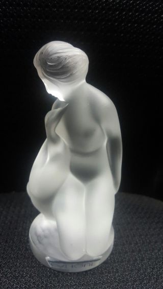 Lalique Crystal France Diane Nude With Ram Figurine 11906 2