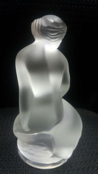Lalique Crystal France Diane Nude With Ram Figurine 11906 3