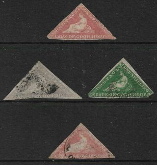 Cape Of Good Hope Triangulars - Group Of 4 Different Issues (nov 190)