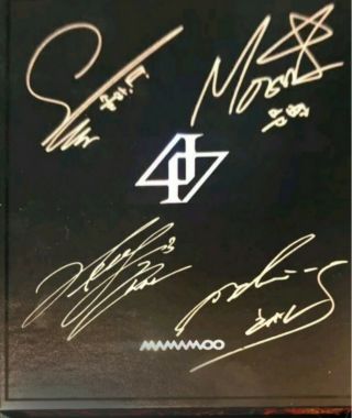 Mamamoo Reality In Black Signed Promo Album Kpop Photocard Cd