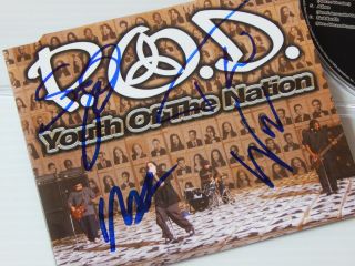 Wow Pod Hand Signed Autographed Youth Of The Nation Cd By Entire Band P.  O.  D.