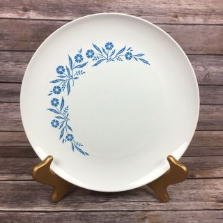 Set Of 4 Centura By Corning Dinner Plates Blue Cornflower Pattern 1960s 70s 10 "