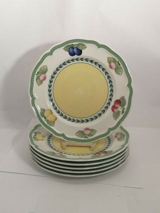 Set Of 6 Villeroy & Boch French Garden Fleurence 8 1/4 " Salad Plates - Exc.