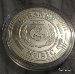 Tech N9ne Strangeulation Strange Music 2014.  999 Silver Plated Collectors Coin