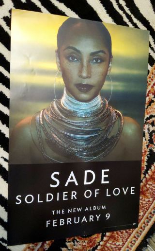 Soul/r&b Promo Poster - Sade - Soldier Of Love - Epic Nm - 2 Sided