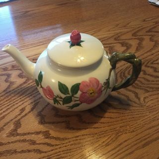 Usa Vtg Franciscan Earthenware Desert Rose Teapot W/ Lid