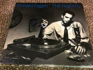 Donald Fagen Steely Dan Signed Autographed The Nightly Record Album Lp
