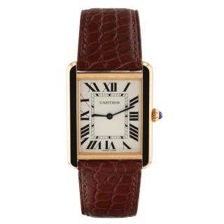 Cartier Tank Solo 18k Rose Gold And Steel Large Model Watch W5200025 Complete