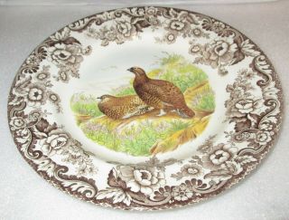 Spode Woodland Red Grouse Porcelain Dinner Plate Made In England 10.  5 "
