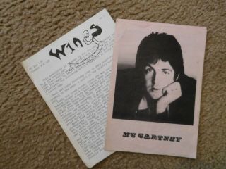 Paul Mccartney & Wings 1973 Fan Club Newsletter,  Lyrics & 1981 Beatles Convention