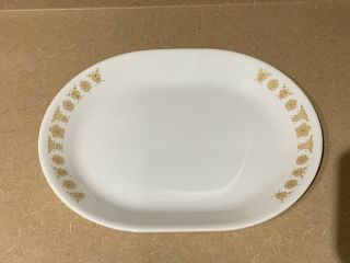 12 " Oval Serving Platter Butterfly Gold (corelle) Corning Ware