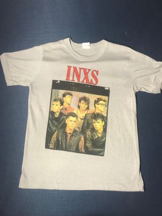 Inxs Tee Shirt,  I Send A Message 1984 Tour,  Gray,  Unworn,  Med,  50/50
