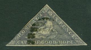 Sg 7c Cape Of Good Hope 6d Slate Lilac,  Blued Paper.  Fine,  Full Margins.