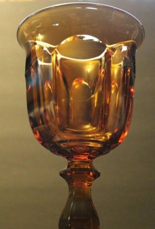 Vintage - Imperial Glass Co.  - Water Goblet - Old Williamsburg - Amber