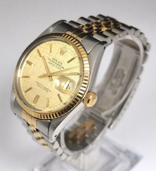 Mens Rolex Watch Rolex Oyster Perpetual Datejust Gents 18k Gold & Steel