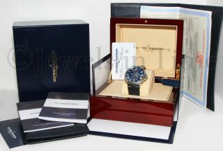 Ulysse Nardin Maxi Marine Chronometer Steel Blue 43mm Watch Box/Papers 263 - 67 3