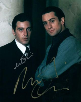 Al Pacino Robert Deniro Signed 8x10 Photo Autographed Picture And