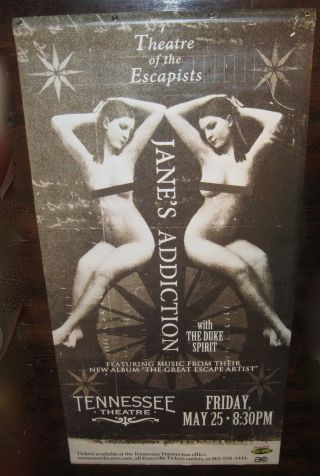 Janes Addiction Mega Rare 2012 Escapists Venue Concert Tour Banner Nm Poster
