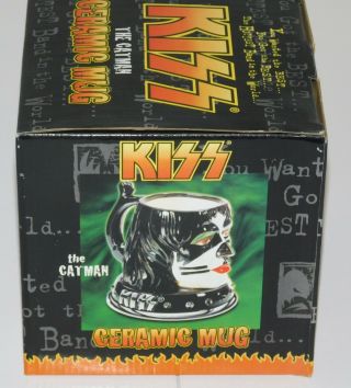 KISS Band Peter Criss Head 2002 Ceramic Mug NEVER OPENED Spencers Exclusive 2