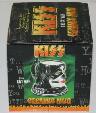 KISS Band Peter Criss Head 2002 Ceramic Mug NEVER OPENED Spencers Exclusive 3