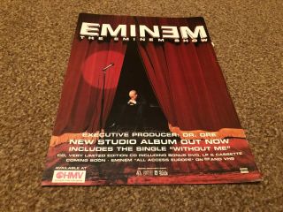 (bebk58) Advert/poster 11x8 " Eminem : The Eminem Show Studio Album (dr Dre)
