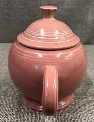 Vintage Fiestaware Rose Teapot Fiesta Retired Pink Large 44 oz Tea Pot with Lid 2