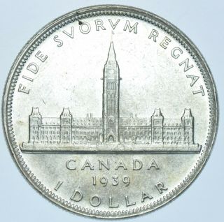 Canada George Vi Dollar,  1939 Silver Coin Unc