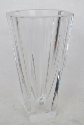 Offefors Vase Odyssey Heavy Crystal 9.  5 " Signed Numbered