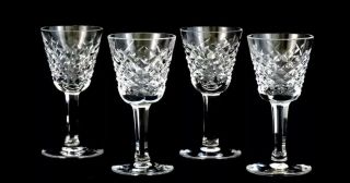 Set Of 4 Waterford Alana Cordials Cut Glass Crystal Aperitif Ireland 